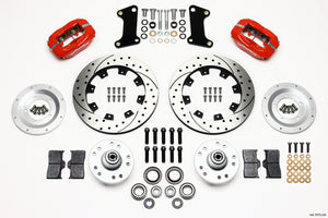 Wilwood Forged Dynalite Front Kit 12.19in Drilled Red 67-69 Camaro 64-72 Nova Chevelle