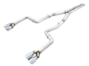 AWE Tuning 2015+ Dodge Challenger 6.4L/6.2L SC Track Edition Exhaust - Quad Chrome Silver Tips