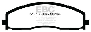 EBC 13+ Ford F250 (inc Super Duty) 6.2 (2WD) Greenstuff Front Brake Pads