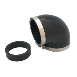 Spectre Coupler Elbow Reducer 3in. / 90 Degree w/2.5in. Insert (PVC) - Black