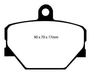 EBC 08+ Smart Fortwo 1.0 Greenstuff Front Brake Pads