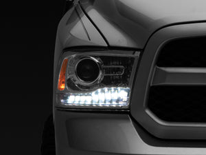 Raxiom 09-18 Dodge RAM 1500 LED Halo Headlights w/ Swtchbck Turn Signals- Chrome Hsng (Clear Lens)