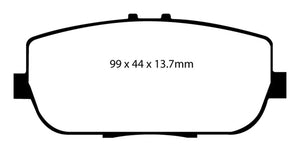 EBC 06-15 Mazda Miata MX5 2.0 Redstuff Rear Brake Pads