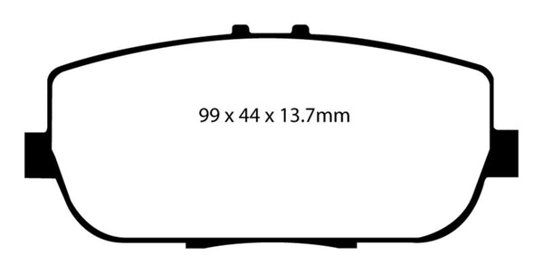 EBC 06-15 Mazda Miata MX5 2.0 Redstuff Rear Brake Pads