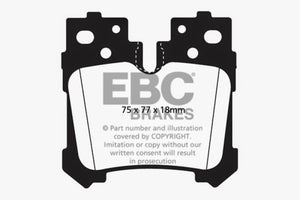 EBC 07+ Lexus LS460 4.6 Redstuff Rear Brake Pads