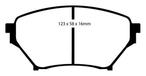 EBC 01-03 Mazda Miata MX5 1.8 (Sports Suspension) Yellowstuff Front Brake Pads