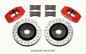 Wilwood SLC56 Front Caliper & Rotor Kit Red Corvette All C5 / Base C6 1997-2013