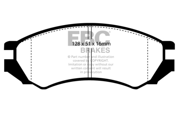 EBC 91-93 Nissan NX 2.0 (ABS) Yellowstuff Front Brake Pads