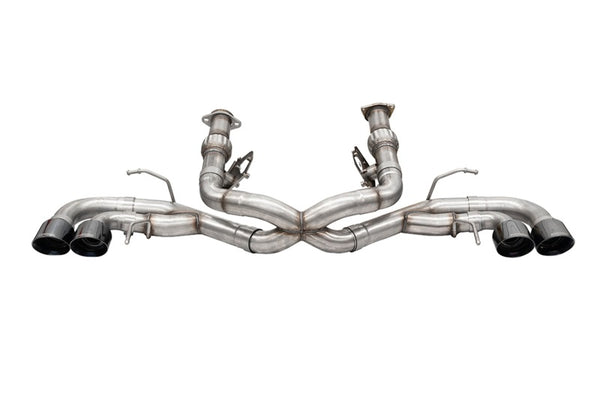 Corsa 2020-25 Corvette C8 3in Xtreme Cat-Back Exhaust 4.5in Black Quad Tips - Deletes stock AFMValve