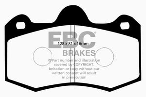 EBC 11+ Mclaren MP4-12C 3.8 Twin Turbo Yellowstuff Rear Brake Pads