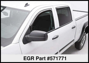 EGR 14+ Chev Silverado/GMC Sierra Crw Cab In-Channel Window Visors - Set of 4 (571771)