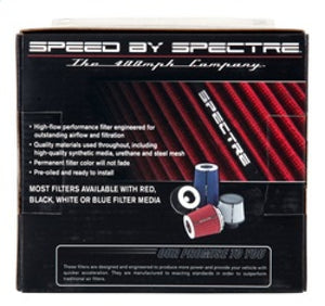 Spectre Adjustable Conical Air Filter 5-1/2in. Tall (Fits 3in. / 3-1/2in. / 4in. Tubes) - Red