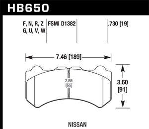 Hawk 09-11 Nissan GT-R HP+ Street Front Brake Pads