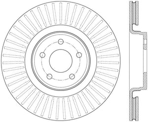 StopTech 14.5+ Ford Focus ST Front Right Slotted Performance Rotor