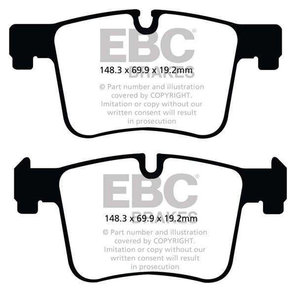 EBC 11+ BMW X3 2.0 Turbo (F25) Redstuff Front Brake Pads