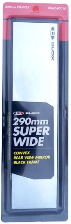 BLOX Racing 290mm Convex Mirror Black Frame Blue Tint
