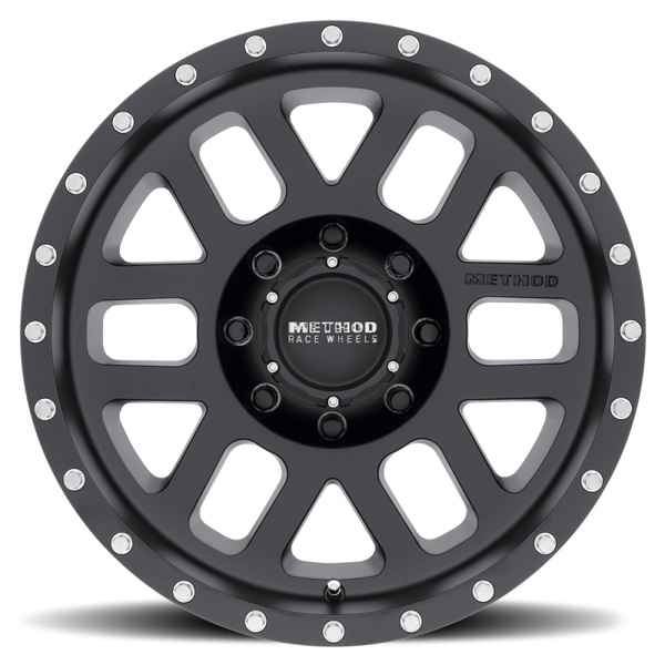 Method MR306 Mesh 18x9 -12mm Offset 8x6.5 130.81mm CB Matte Black Wheel