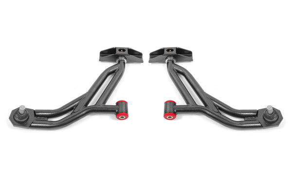 BMR 10-14 Ford Mustang / Shelby GT500 Non-Adj. Lower A-Arms (Poly/Delrin) - Black Hammertone