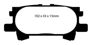 EBC 04-07 Lexus RX330 3.3 Yellowstuff Rear Brake Pads