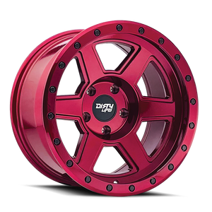 Dirty Life 9315 Compound 17x9 / 6x135 BP / -12mm Offset / 87.1mm Hub Crimson Candy Red Wheel