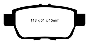 EBC 09-14 Acura TL 3.5 Yellowstuff Rear Brake Pads