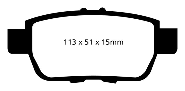 EBC 05-14 Honda Ridgeline 3.5 Greenstuff Rear Brake Pads