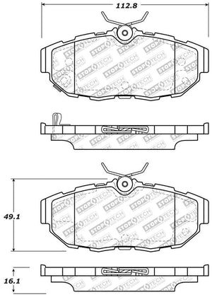 StopTech Street Select Brake Pads - Rear