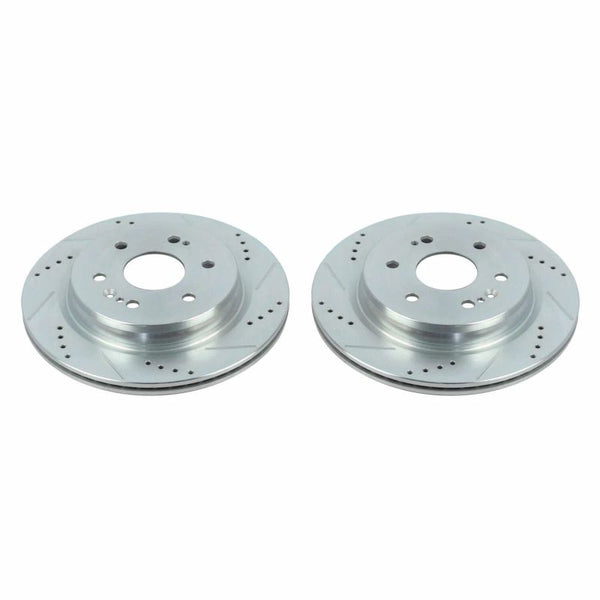 Power Stop 19-20 Chevrolet Silverado 1500 Rear Evolution Drilled & Slotted Rotors - Pair