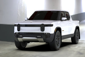 Rally Armor 2022 Rivian R1T Black UR Mud Flap w/ Dark Grey Logo