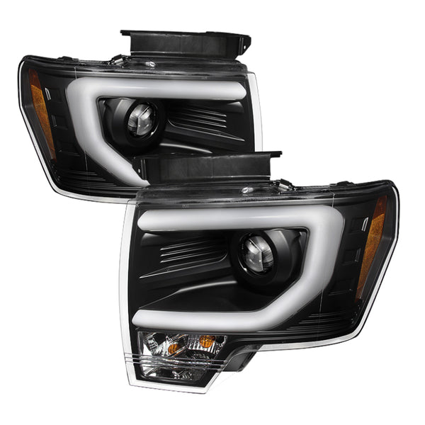 Spyder Ford F150 13-14 Projector Fctry Xenon Model- Light Bar DRL Blk PRO-YD-FF15013-LBDRL-HID-BK