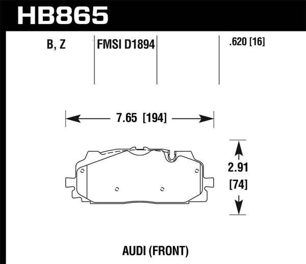 Hawk 18-19 Audi S5 Performance Ceramic Street Front Brake Pads