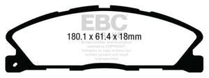 EBC 13+ Ford Taurus 3.5 Twin Turbo SHO Redstuff Front Brake Pads