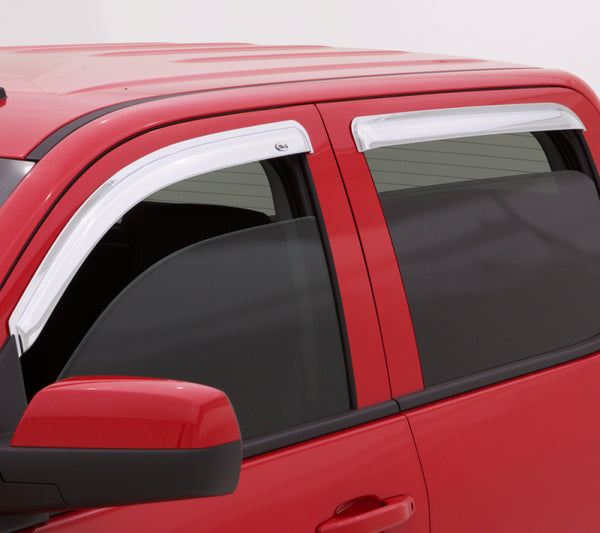 AVS 07-16 GMC Acadia Ventvisor Outside Mount Front & Rear Window Deflectors 4pc - Chrome