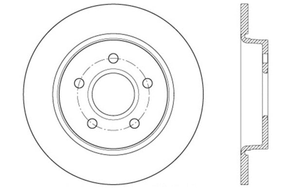 StopTech 13 Ford Focus ST Drilled Right Rear Rotor