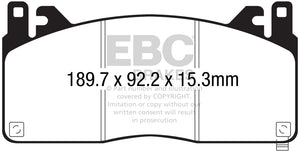 EBC 2015+ Ford Mustang GT350 Bluestuff Front Brake Pads