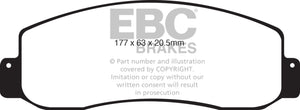 EBC 05-07 Ford F250 (inc Super Duty) 5.4 (2WD) Yellowstuff Front Brake Pads