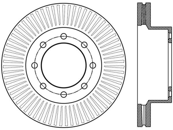 StopTech Power Slot 12-15 Ford F-250/F-350 Front Left Slotted Rotor