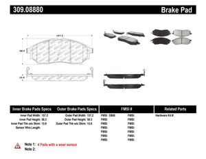 StopTech Performance 06-08 350Z w/ Std Brakes / 06-08 Infiniti G35 Front Brake Pads