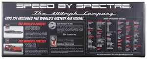 Spectre 99-07 GM Truck V8-4.8/5.3/6.0L F/I Air Intake Kit - Clear Anodized w/Red Filter