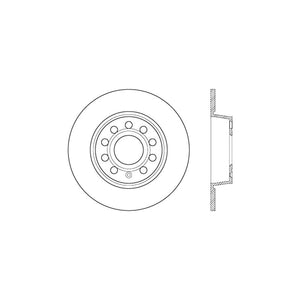 Stoptech 10-13 VW Golf/GTI/Jetta w/ 272mm Rear Disc Rear Premium High Carbon Cryo Brake Rotor