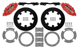 Wilwood 17-21 Can-Am X3RS Red 6-Piston Rear Kit 11.25in - Undrilled Rotors