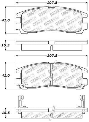 StopTech Performance 4/89-99 Mitsubishi Eclipse GST Rear Brake Pads