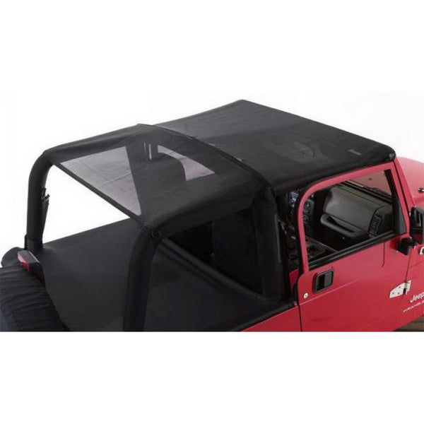 Rampage 1997-2006 Jeep Wrangler(TJ) Combo Sun Brief/Safari Top - Black Mesh