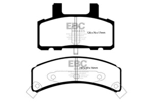 EBC 99-01 Cadillac Escalade 5.7 Greenstuff Front Brake Pads