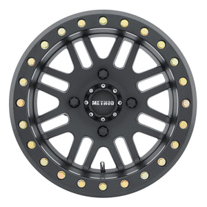 Method MR406 UTV Beadlock 15x10 / 5+5/0mm Offset / 4x136 / 106mm CB Matte Black Wheel