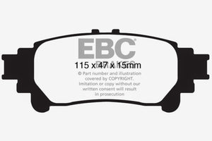 EBC 10+ Lexus RX350 3.5 (Japan) Greenstuff Rear Brake Pads