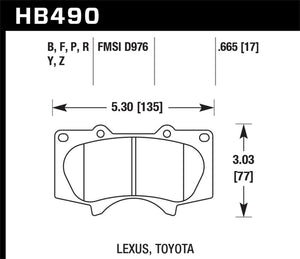 Hawk 10 Lexus GX460 / 03-09 Lexus GX470 / 04-10 4Runner 4.0L/4.7L / 07-10 FJ Cruiser 4.0L / 03-07 Se