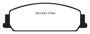 EBC 08-10 Pontiac G8 3.6 Redstuff Front Brake Pads