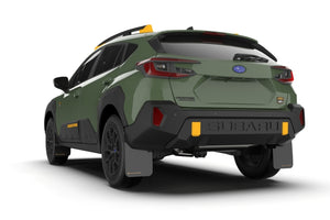 Rally Armor 2024 Subaru Crosstrek (Wilderness Only) Black UR Mudflap W/Wild-Orange Logo No Drill Req