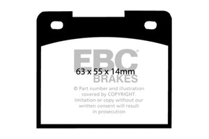 EBC 66-68 Volvo 140 1.8 Redstuff Rear Brake Pads